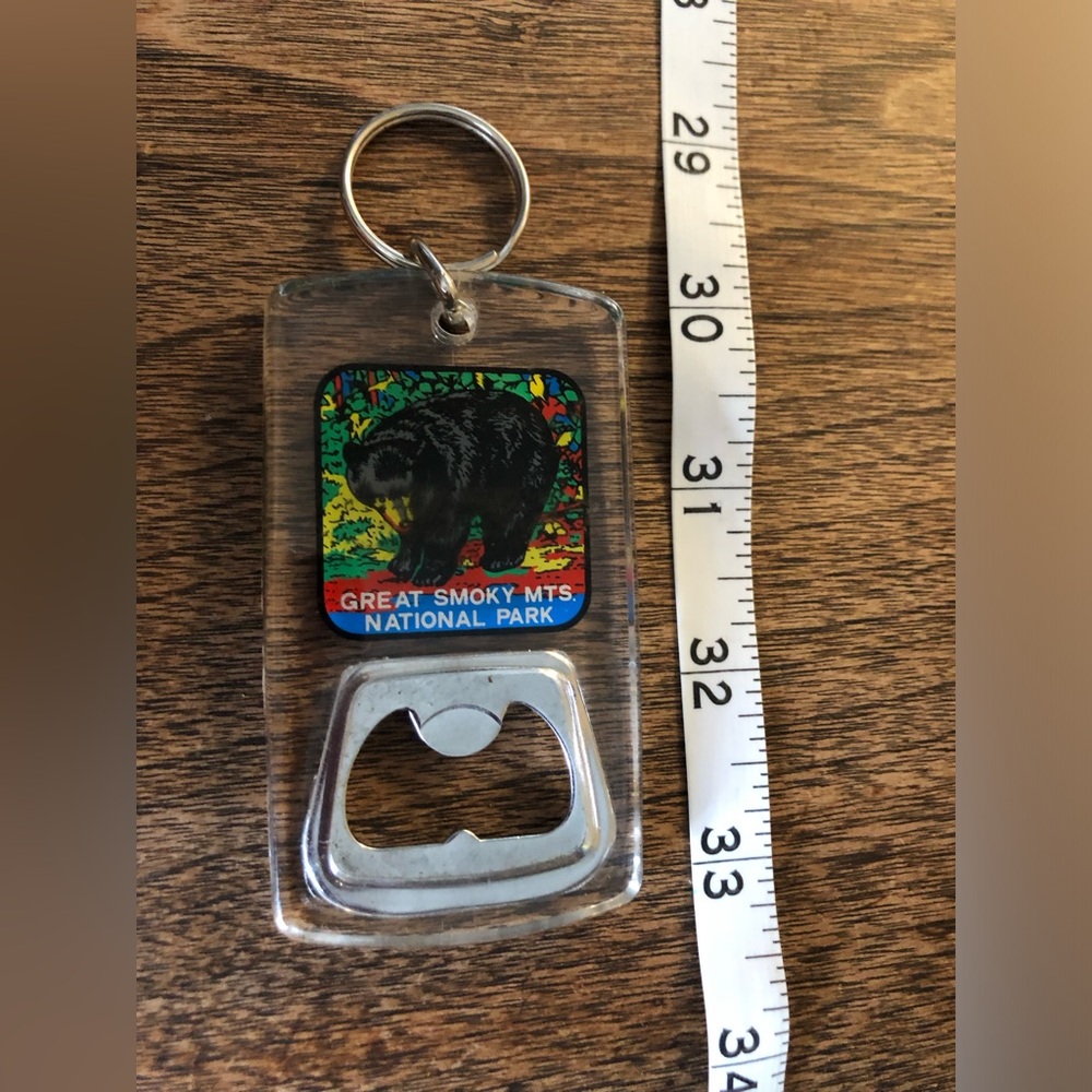 Vintage Great Smokey Mountains Keychain Bottle Opener-